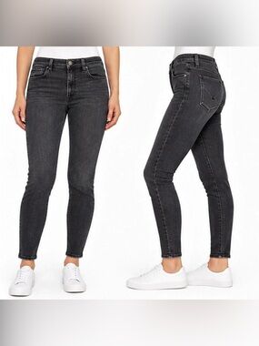 Hudson Holly Skinny Jeans Women’s Size 27 Black Charcoal Stretch Denim